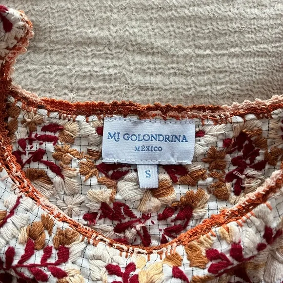 Mi Golondrina Multicolor Embroidered Top - Picture 3 of 3